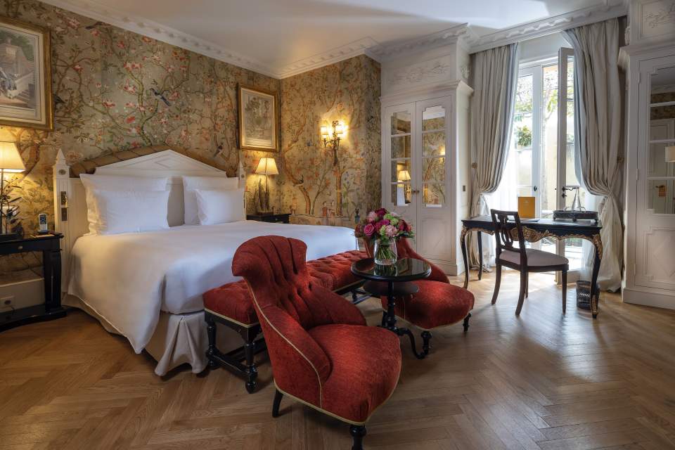 Chambre de l'hôtel 5 étoiles Villa Saint Ange en Provence