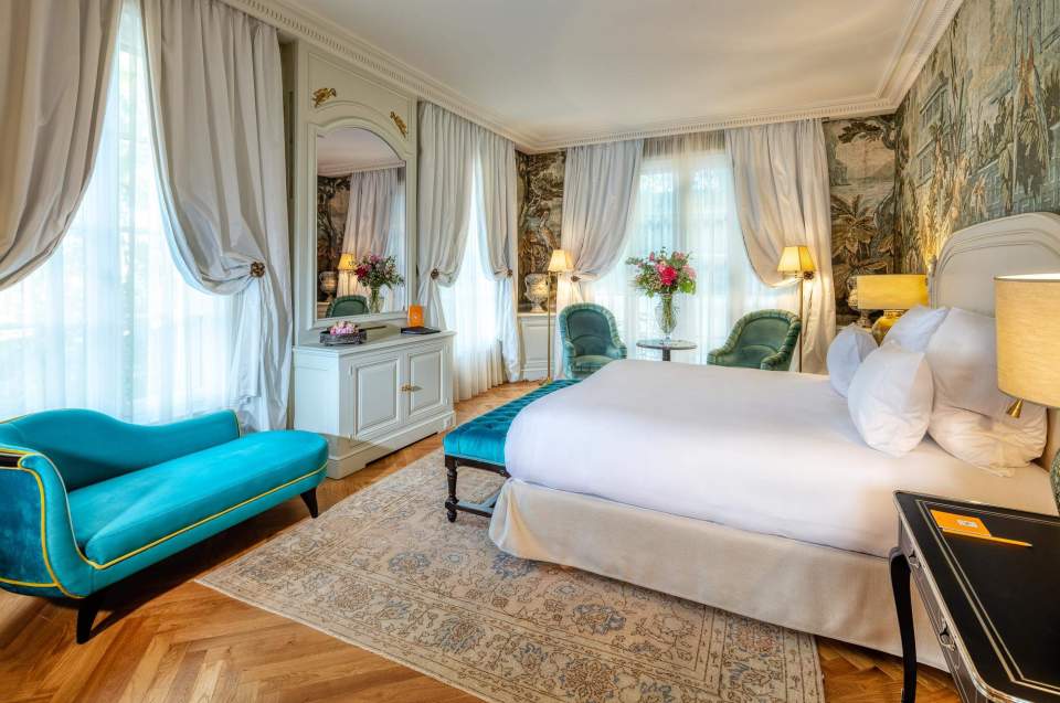 Camera deluxe dell'hotel 5 stelle Villa Saint-Ange